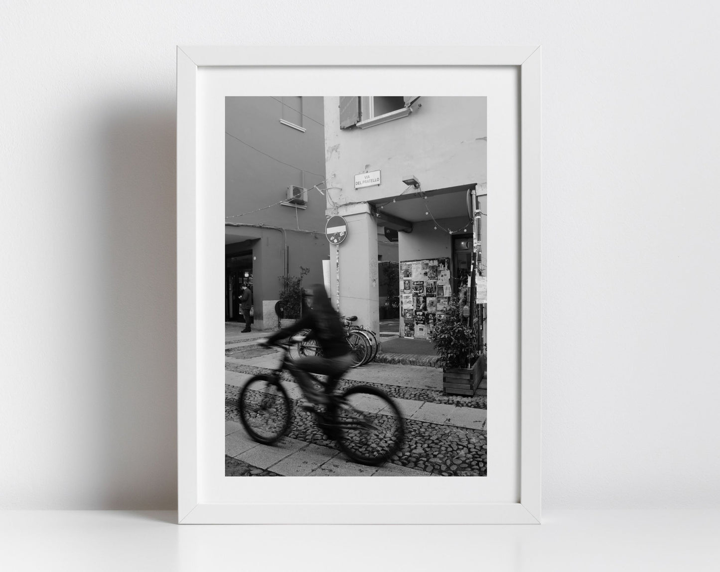 Bologna Via Del Pratello Black And White Photography Print