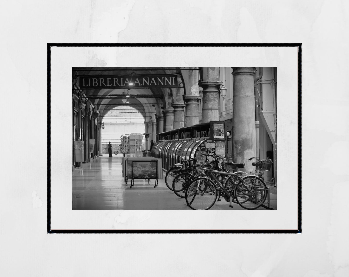 Libreria Nanni Bologna Black And White Photography Art Print