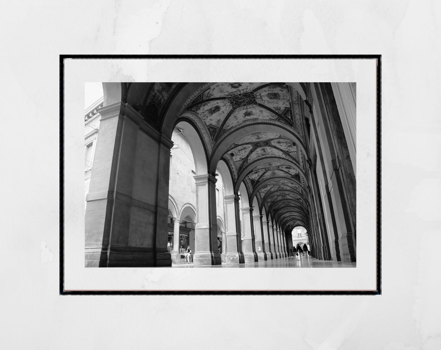 Bologna Black And White Photography Print Palazzo della Banca d'Italia Via Farini Wall Art
