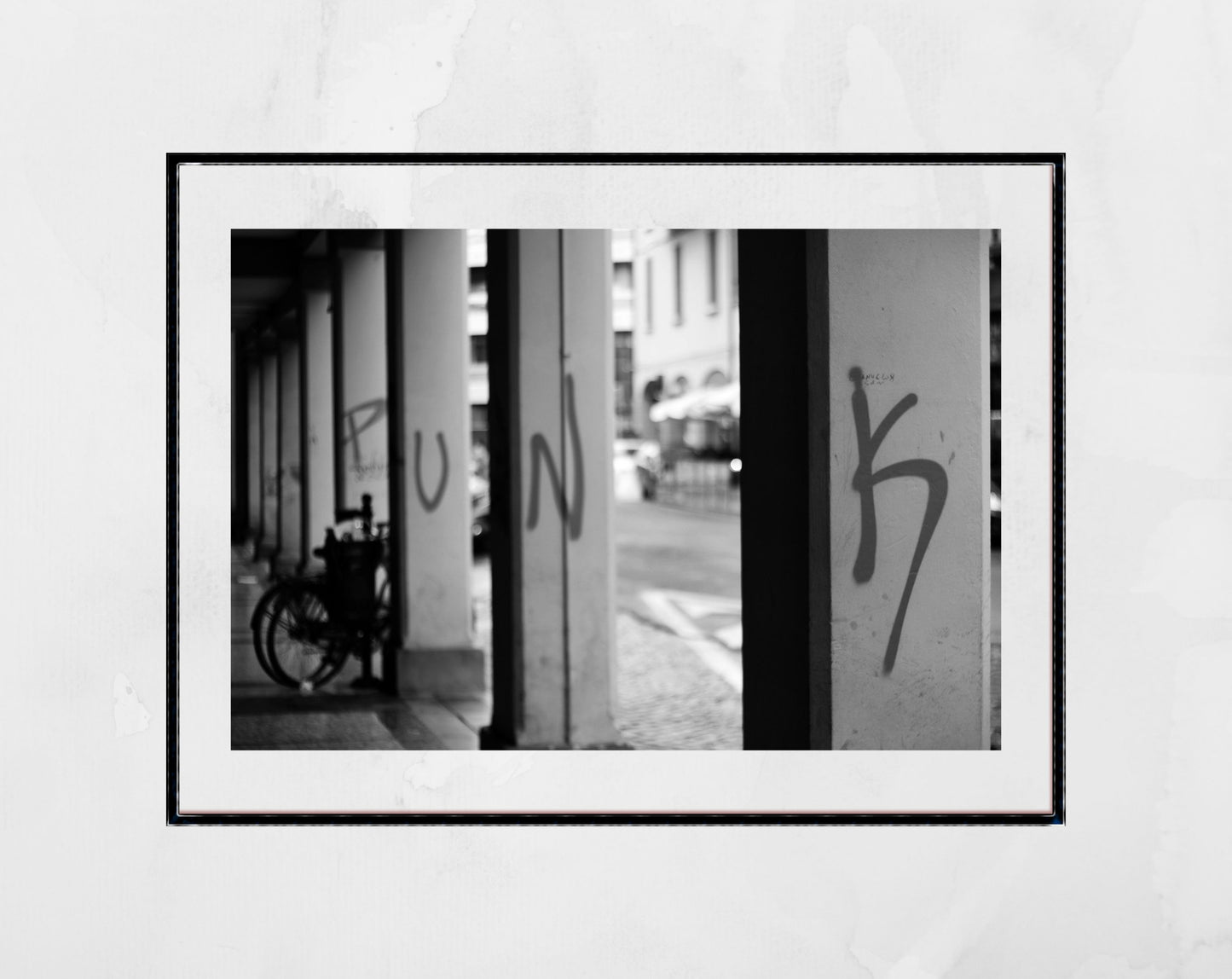 Punk Poster Bologna Italy Street Black And White Photography Print