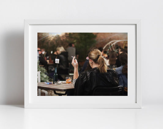 Woman Smoking Cigarette Bologna Italy Fine Art Photography Print