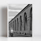 Bologna Italy Fine Art Black And White Photography Print Moped Portico di San Luca Wall Art