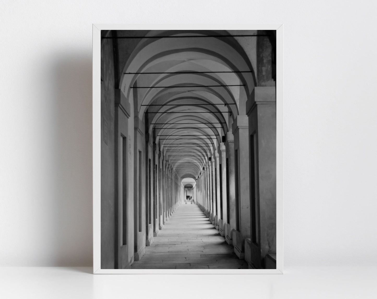 Portico di San Luca Bologna Italy Black And White Photography Print