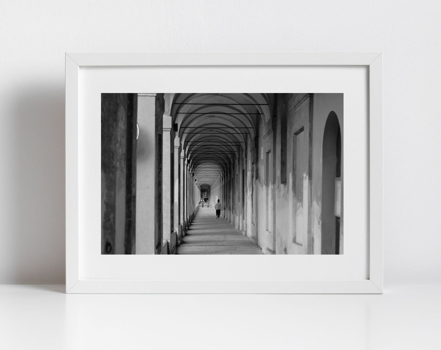 Portico di San Luca Bologna Italy Fine Art Black And White Photography Print