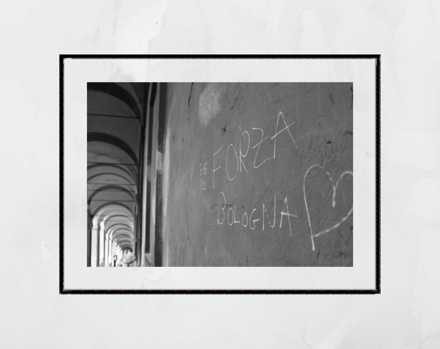 Forza Bologna Italy Fine Art Black And White Photography Print