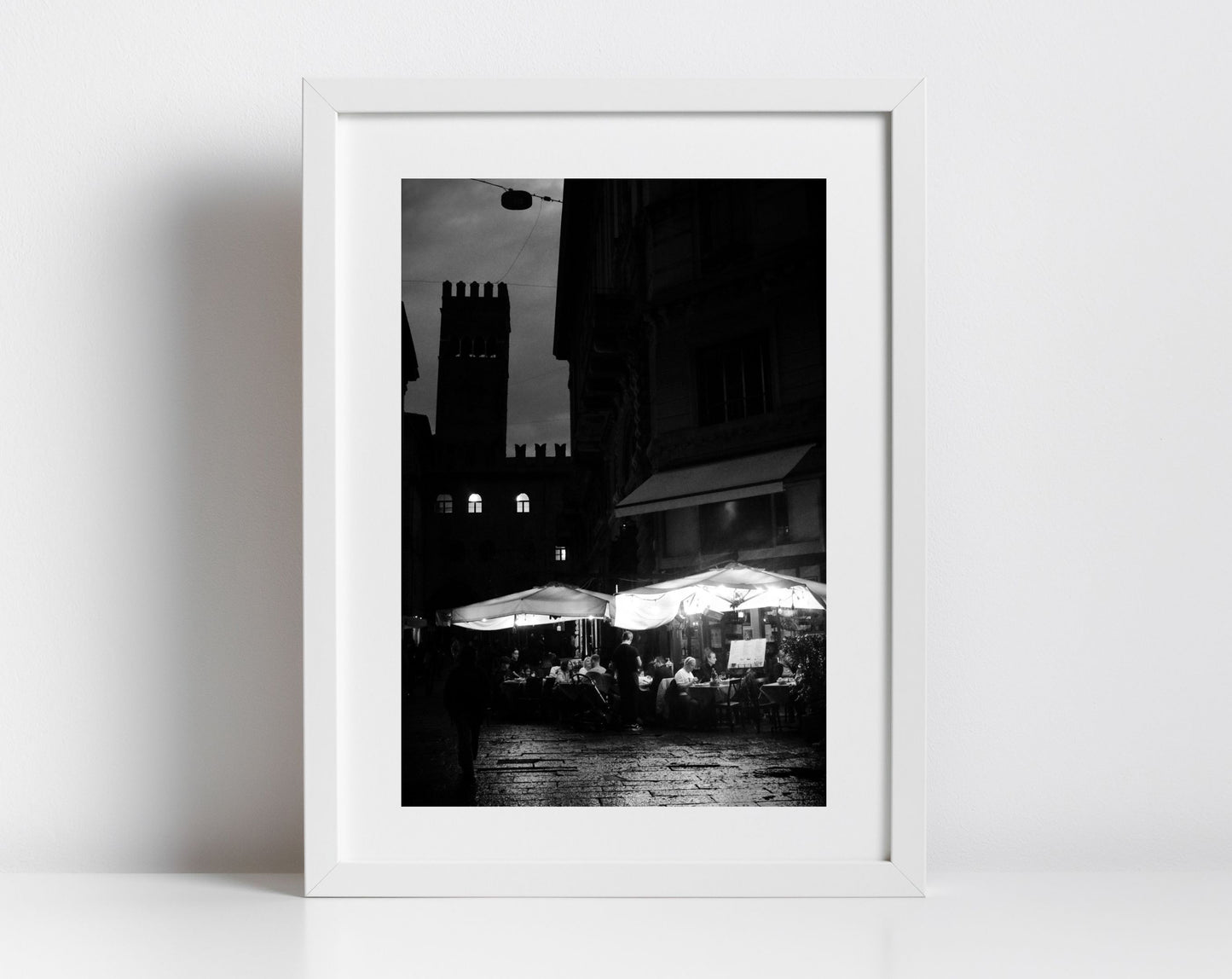 Bologna Italy Fine Art Black And White Photography Restaurant Print