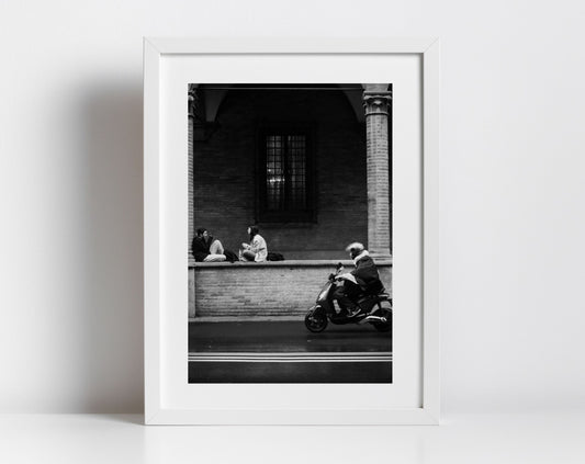 Via Zamboni Bologna Italy Fine Art Black And White Photography Print