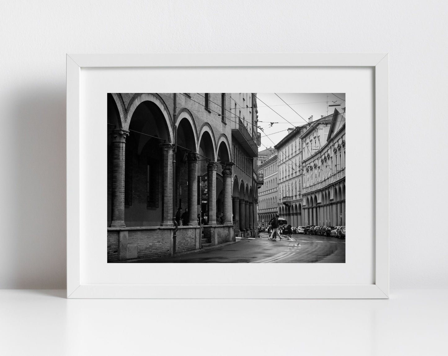Via Zamboni Bologna Italy Black And White Photography Print