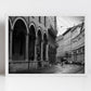 Via Zamboni Bologna Italy Black And White Photography Print