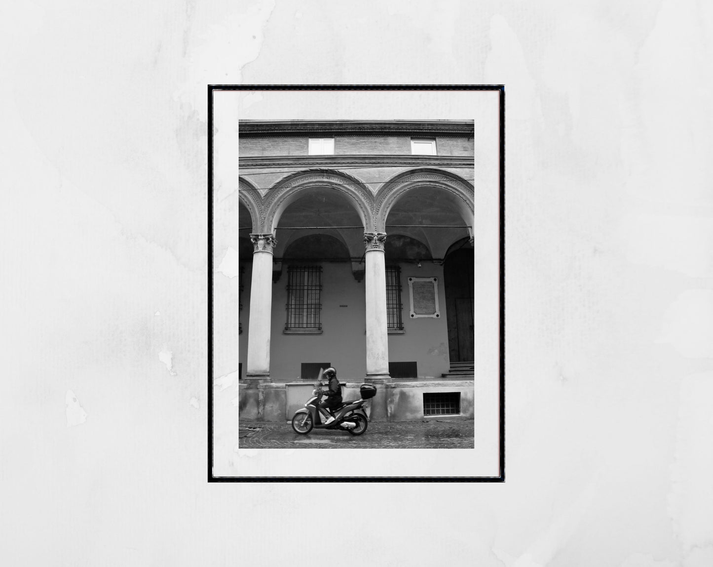 Via Zamboni Bologna Italy Scooter Fine Art Black And White Photography Print