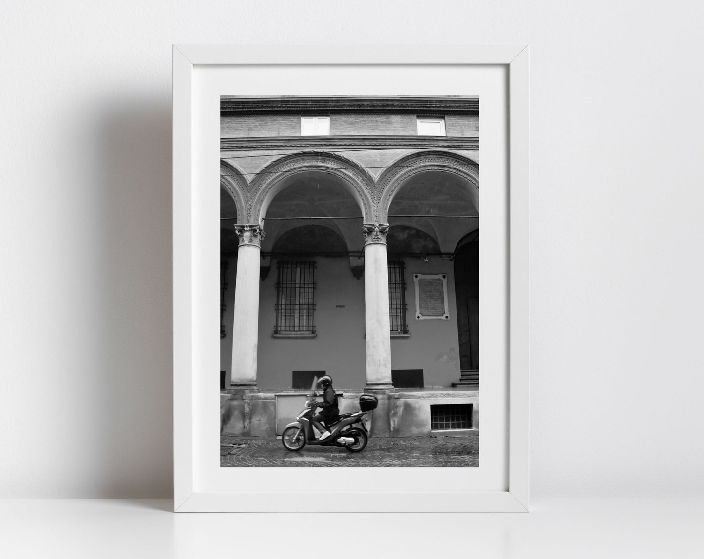 Via Zamboni Bologna Italy Scooter Fine Art Black And White Photography Print