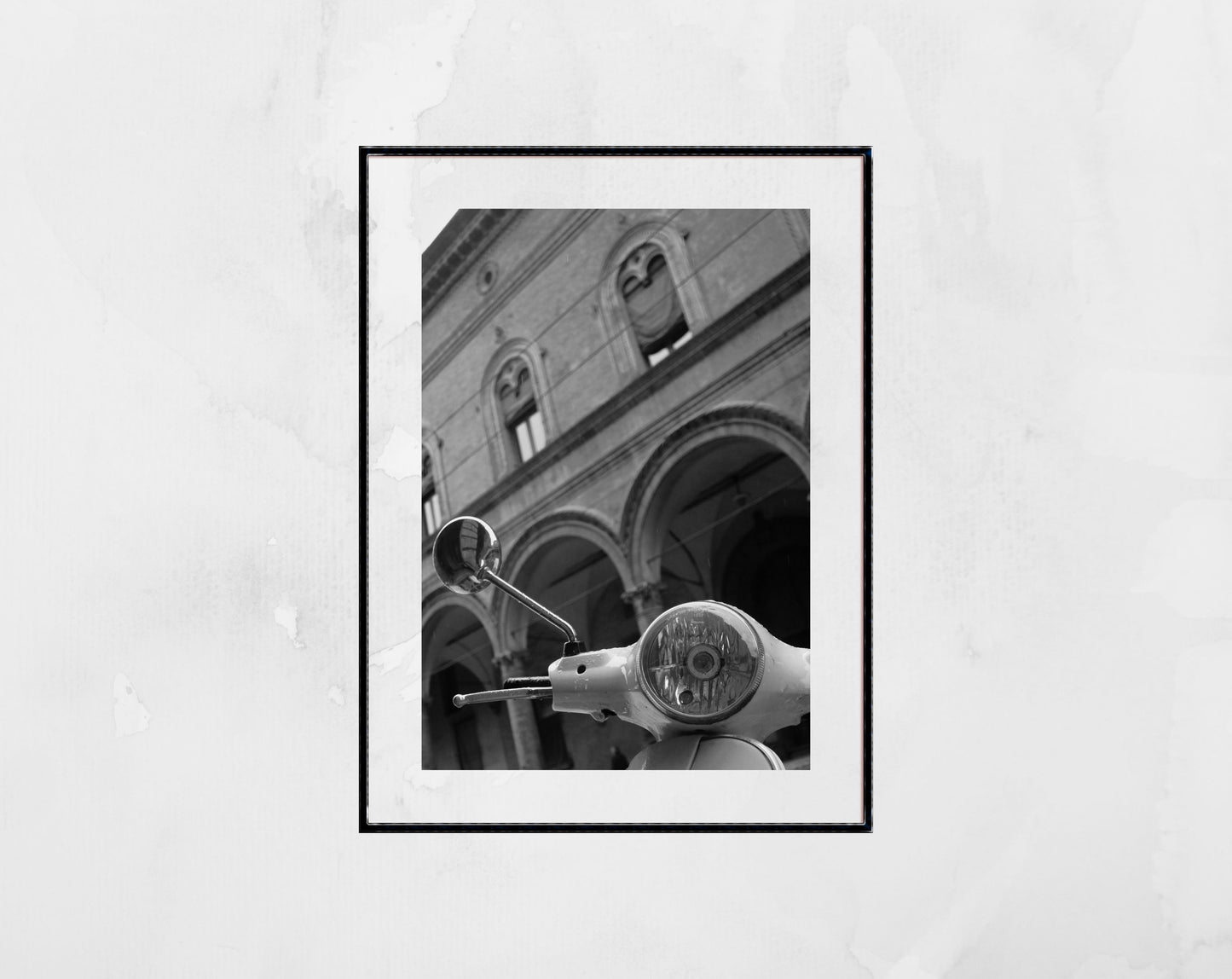 Vespa Bologna Italy Fine Art Black And White Photography Print