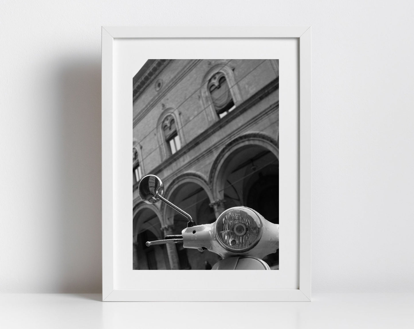 Vespa Bologna Italy Fine Art Black And White Photography Print