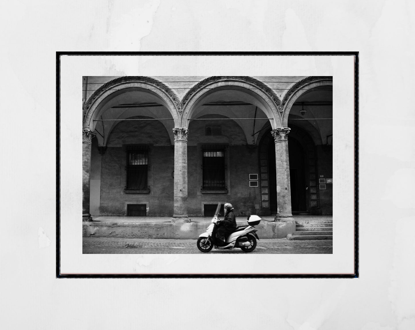 Bologna Italy Vespa Via Zamboni Fine Art Black And White Photography Print
