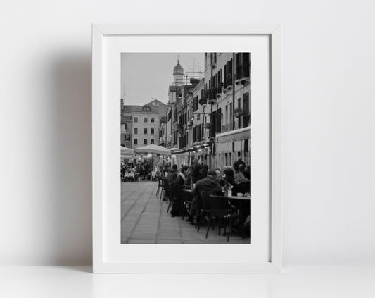 Campo Santa Margherita Venice Italy Fine Art Black And White Photography Print