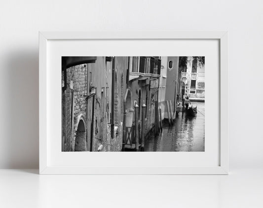 Venice Italy Fine Art Black And White Photography Print