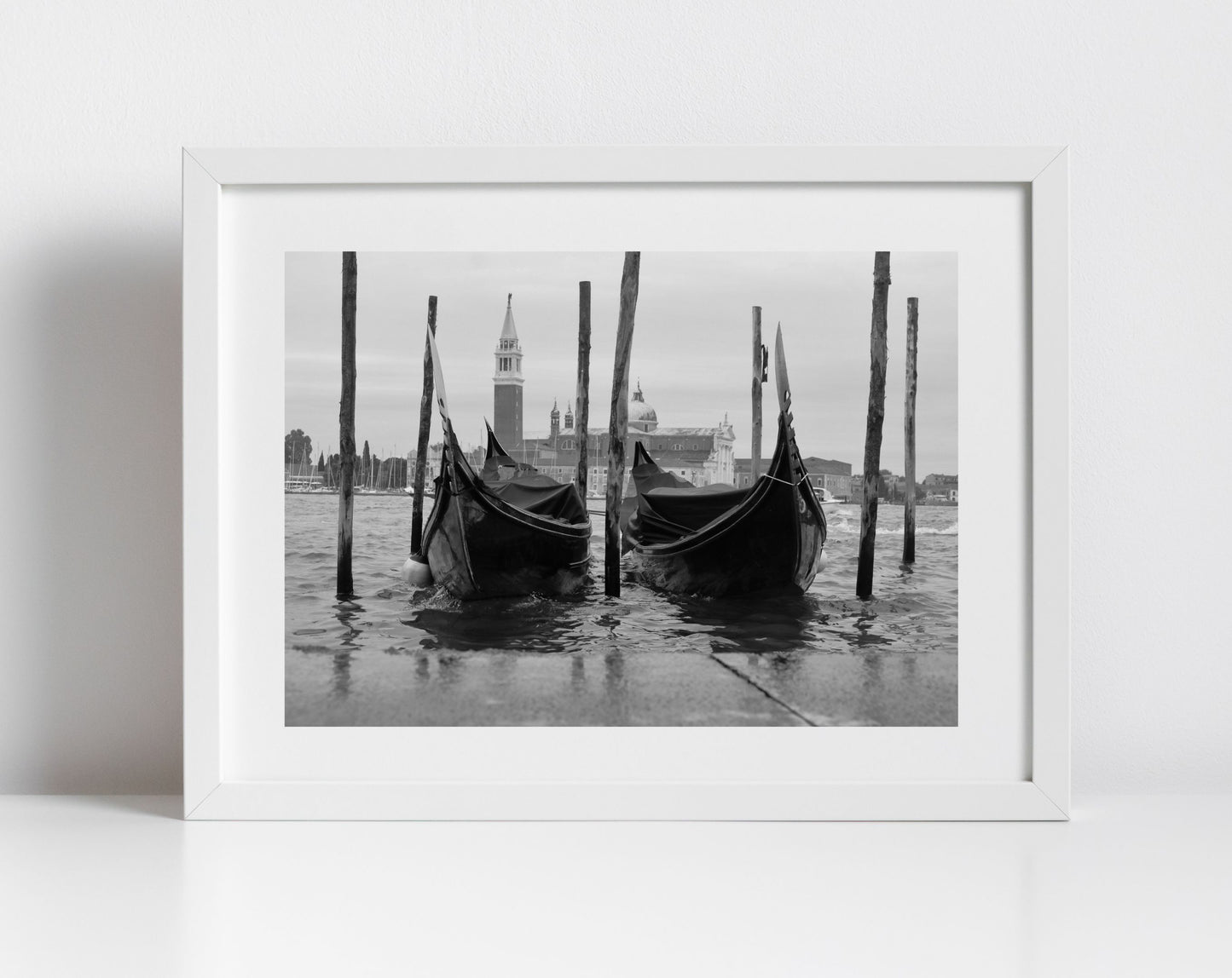 Venice Lagoon Italy Fine Art Black And White Photography Print