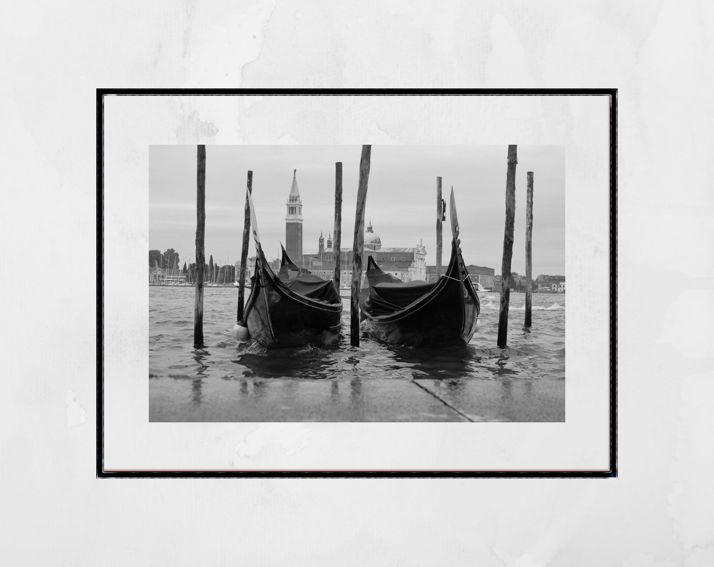 Venice Lagoon Italy Fine Art Black And White Photography Print
