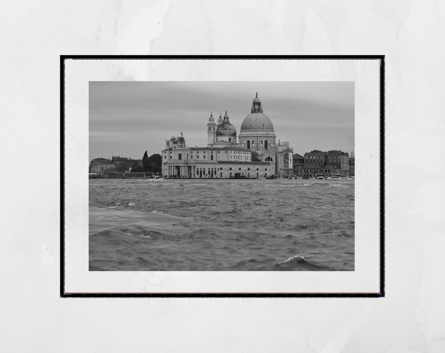 Venice Italy Fine Art Black And White Photography Basilica di Santa Maria della Salute Print