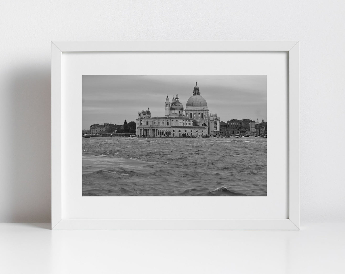 Venice Italy Fine Art Black And White Photography Basilica di Santa Maria della Salute Print