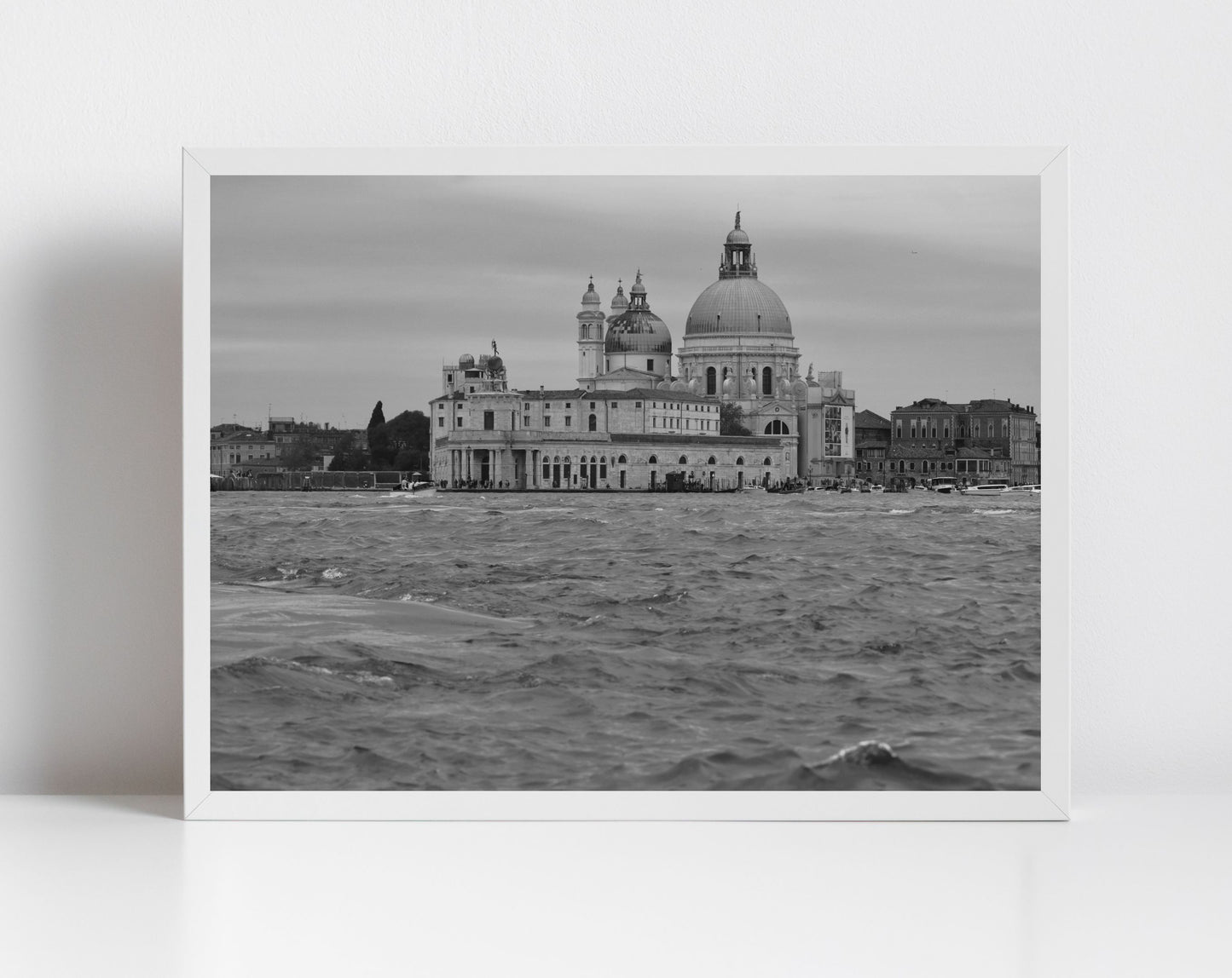 Venice Italy Fine Art Black And White Photography Basilica di Santa Maria della Salute Print