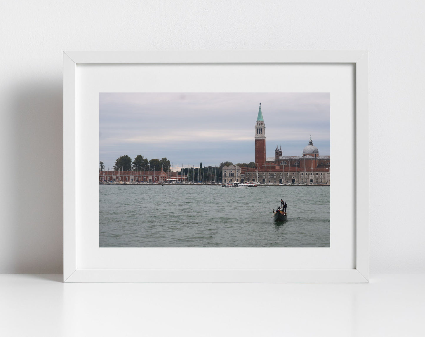 Venice Italy Fine Art Photography Print: Gondola on Venetian Lagoon
