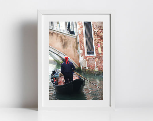 Gondolier Venice Italy Fine Art Photography Print