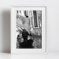 Gondolier Venice Italy Fine Art Black And White Photography Print