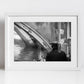 Gondolier Venice Italy Black And White Photography Print