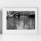 Venice Canal Italy Fine Art Black And White Photography Print