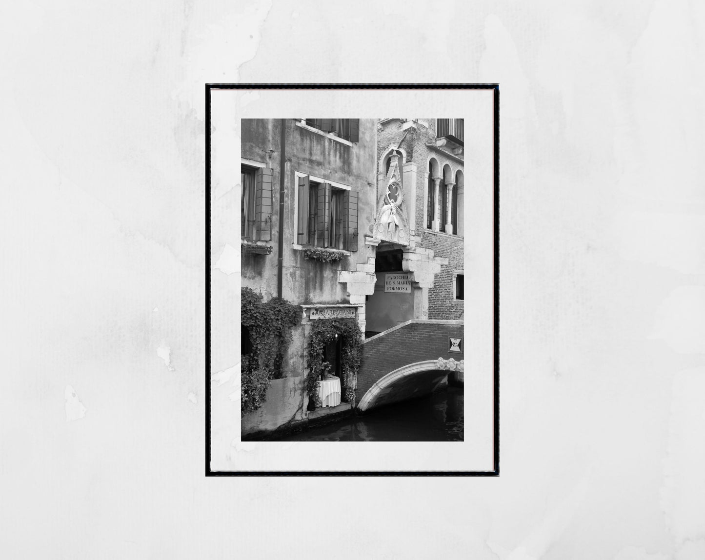 Ai Barbacani Venice Italy Fine Art Black And White Photography Print