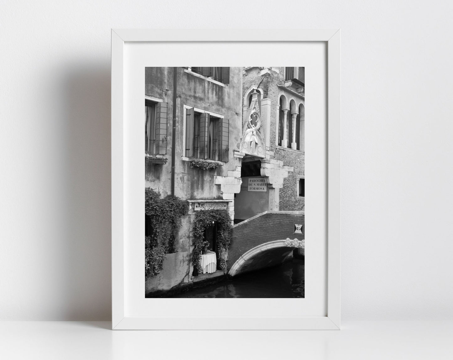 Ai Barbacani Venice Italy Fine Art Black And White Photography Print