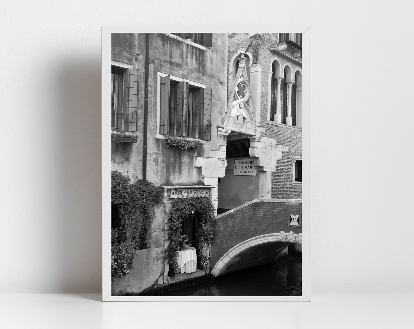 Ai Barbacani Venice Italy Fine Art Black And White Photography Print
