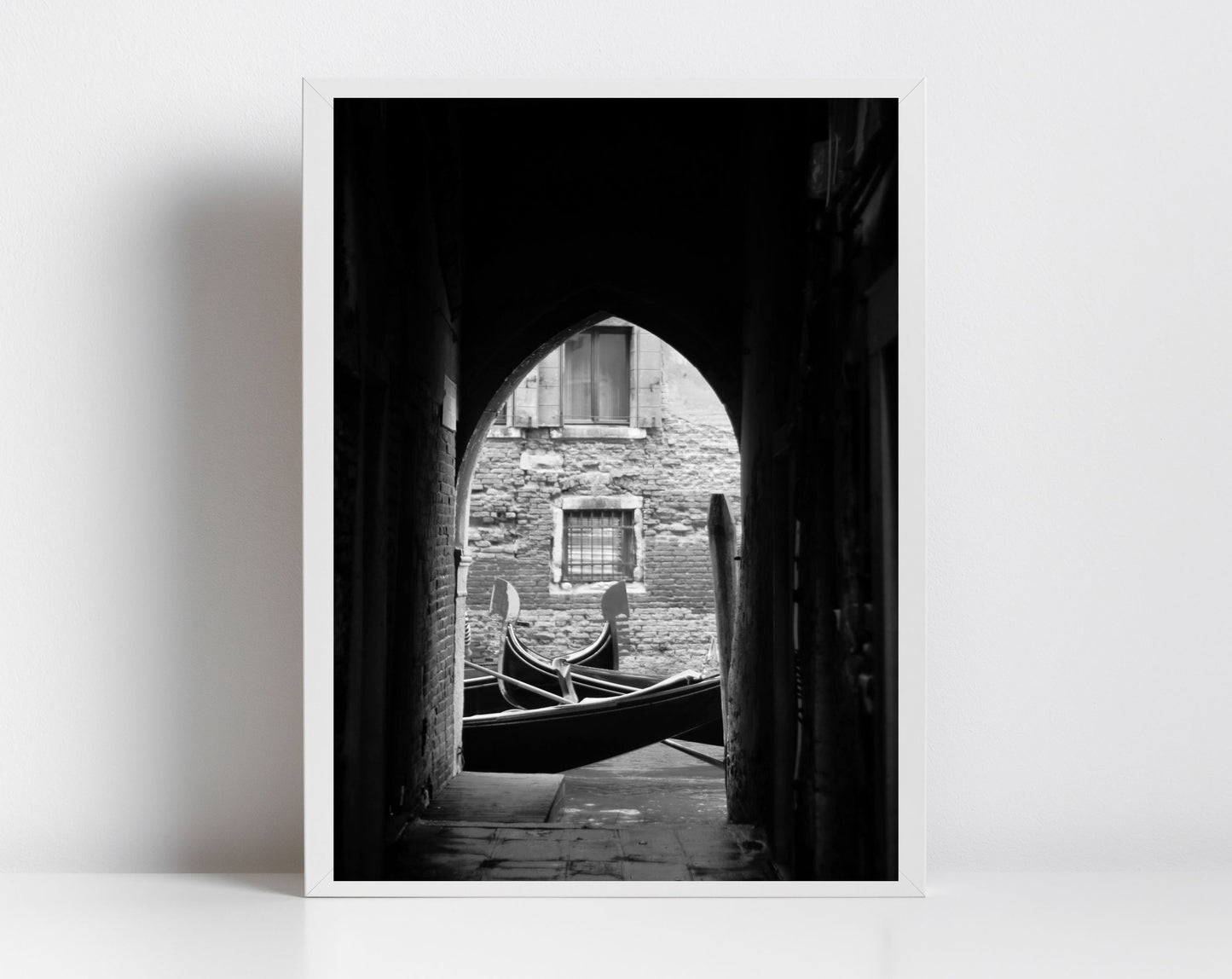 Venice Archway Italy Fine Art Black And White Photography Print