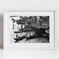 Venice Grand Canal Gondola Black And White Photography Print