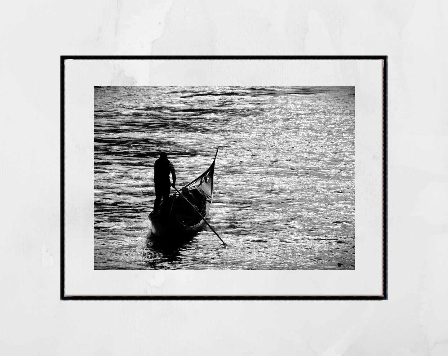 Venice Italy Black And White Photography Print Gondola Art