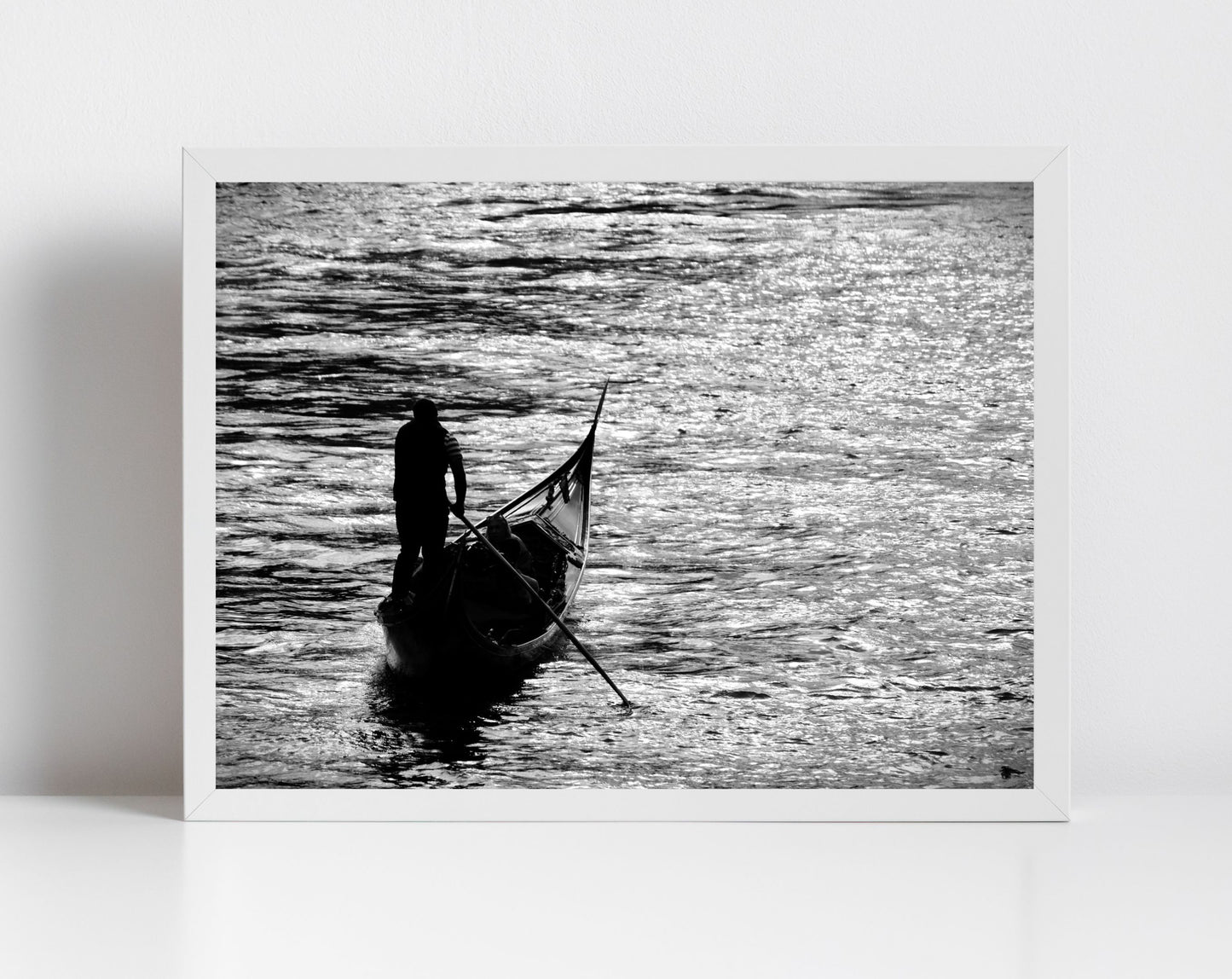 Venice Italy Black And White Photography Print Gondola Art