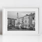 Venice Grand Canal Black And White Photography Print Italy Wall Art
