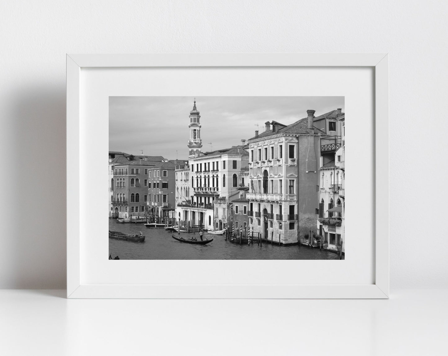 Venice Grand Canal Black And White Photography Print Italy Wall Art