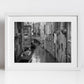 Venice Canal Fine Art Black And White Photography Print Italy Wall Art