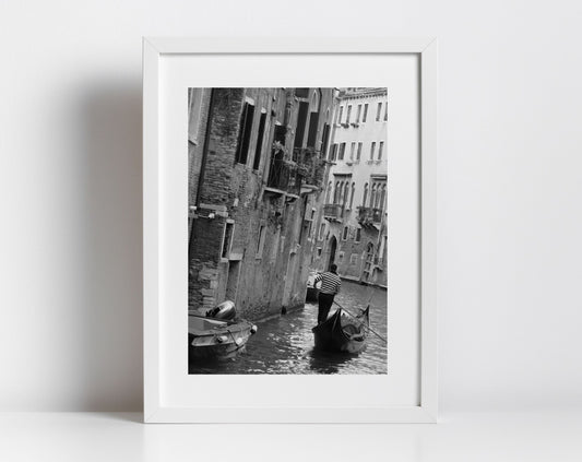 Venice Fine Art Black And White Photography Print Italy Wall Art