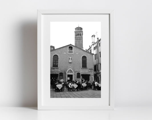 Campo San Tomà Venice Italy Fine Art Black And White Photography Print