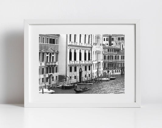 Venice Grand Canal Fine Art Black And White Photography Print Italy Wall Art