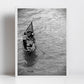 Venice Gondola Fine Art Black And White Photography Print Italy Wall Art