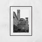 Piazza Giuseppe Verdi Bologna Black And White Photography Print