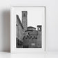 Piazza Giuseppe Verdi Bologna Black And White Photography Print
