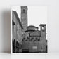 Piazza Giuseppe Verdi Bologna Black And White Photography Print