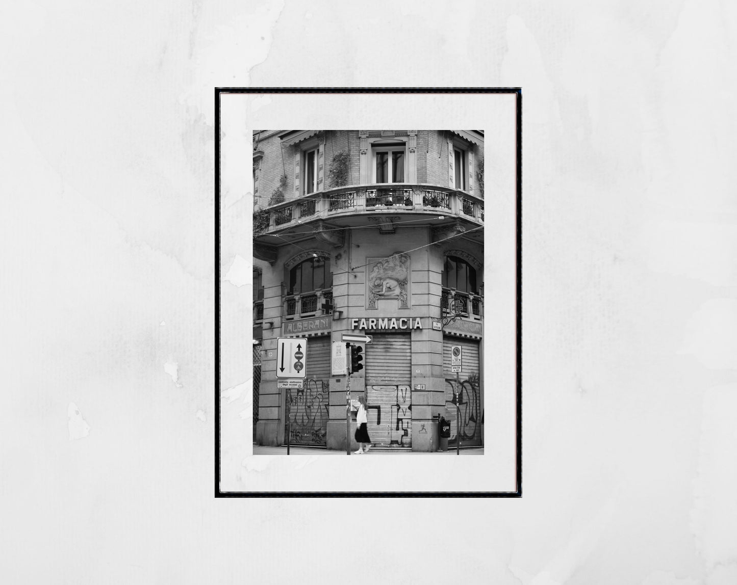 Bologna Italy Urban Black And White Photography Print