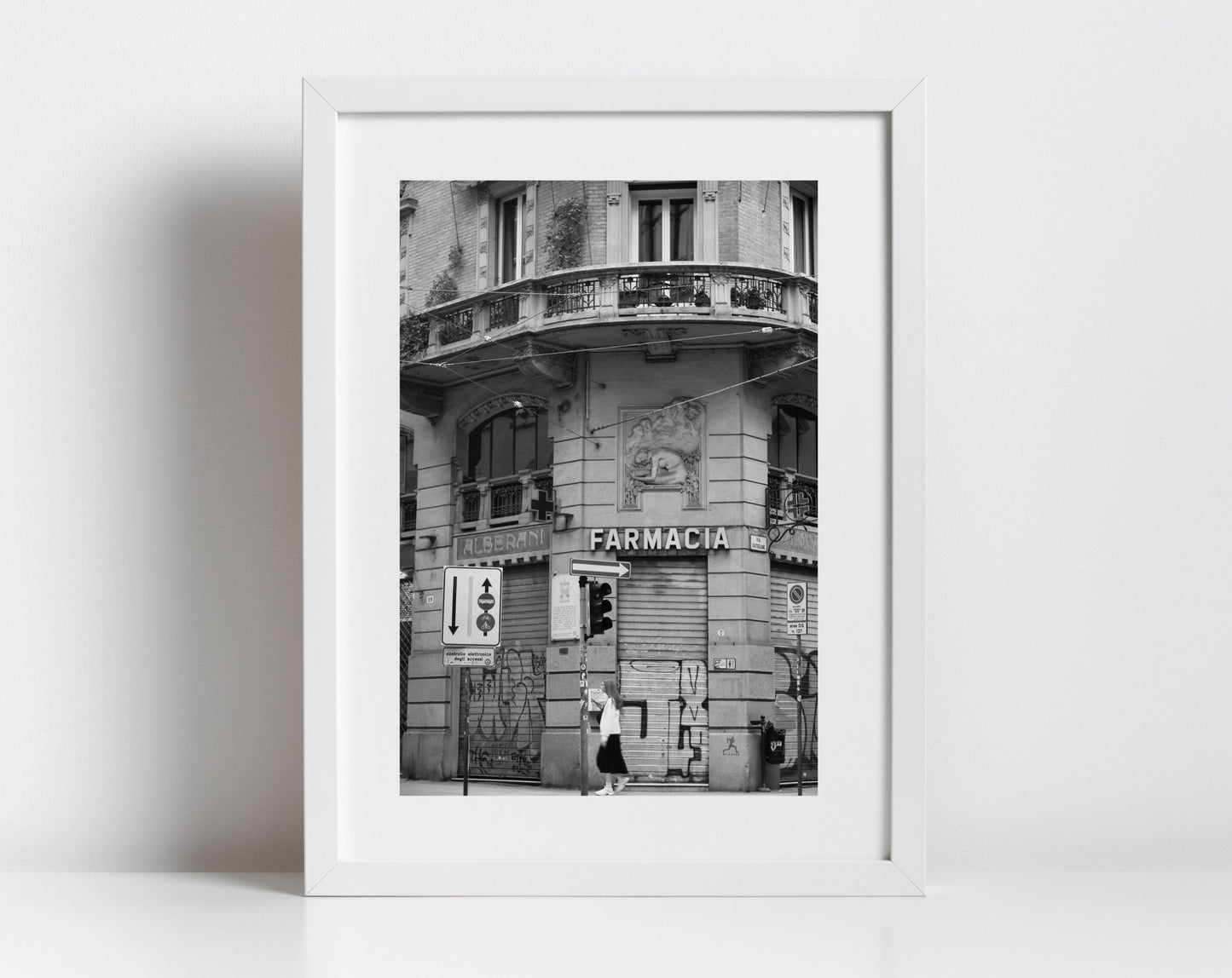 Bologna Italy Urban Black And White Photography Print