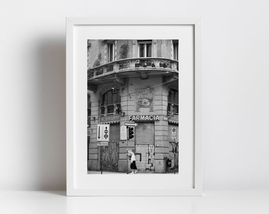 Bologna Italy Urban Black And White Photography Print